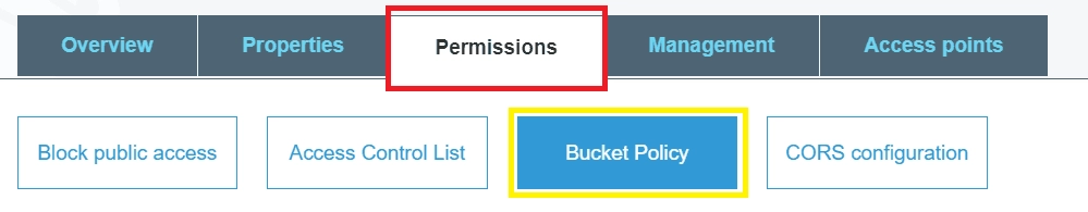 Agregando Permiso al Bucket.