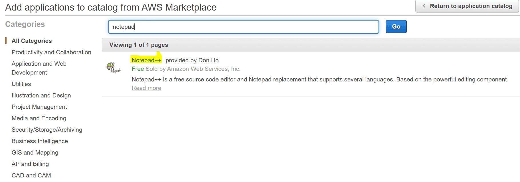 Step 1: Selecting an Application