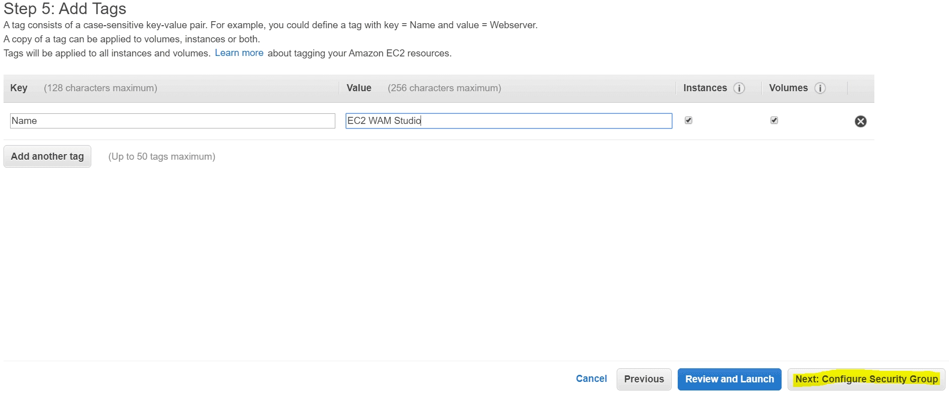 Step 1: Adding a TAG