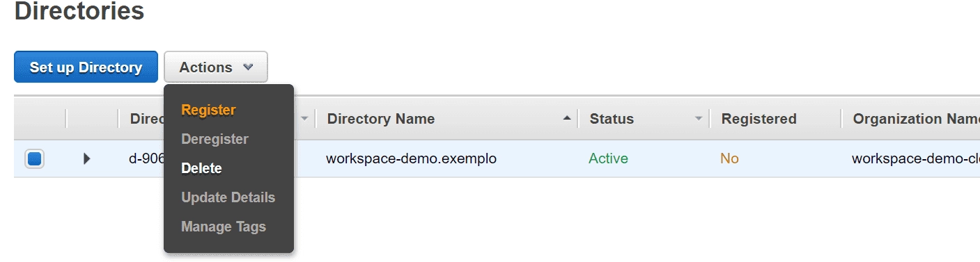 Step 2: Registering the Directory