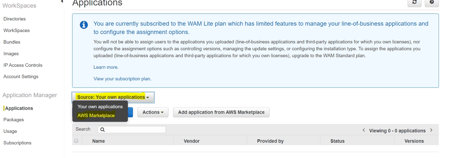 Step 2: Opening the Marketplace Catalog