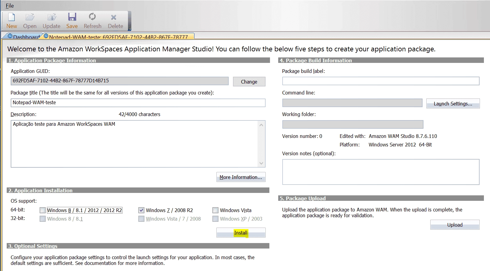 Step 3: Installing the Application