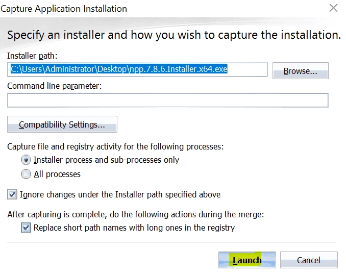 Step 3: Installer Path