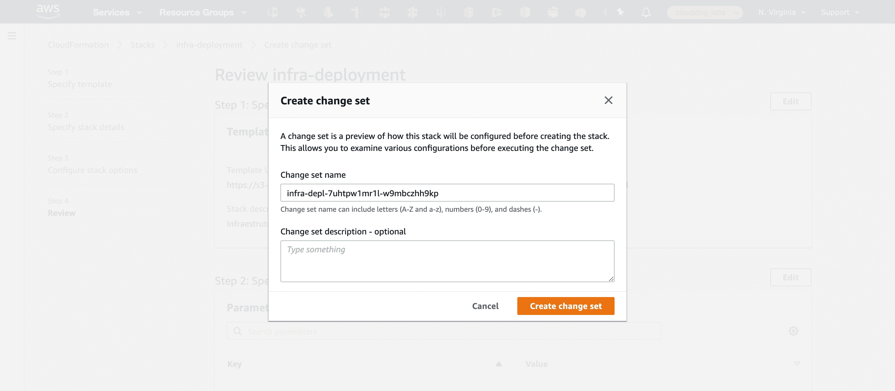 Paso 13: Confirma en Create ChangeSet