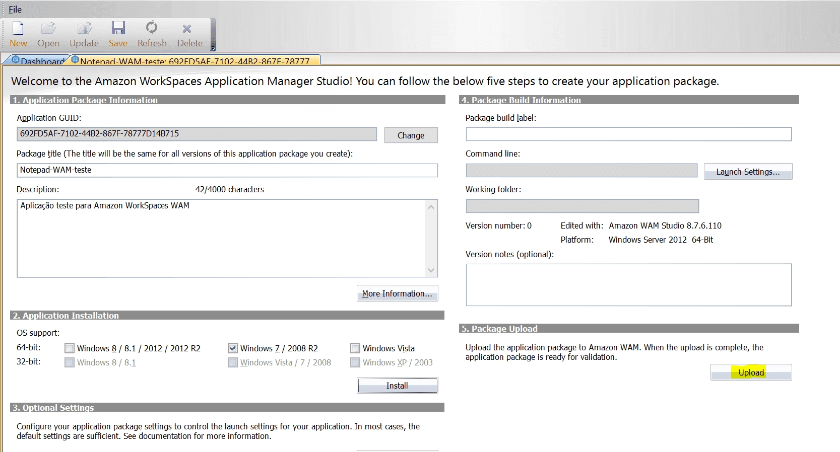 Step 3: Performing the Upload