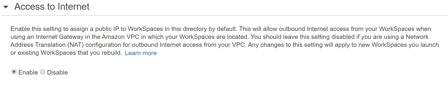 Step 4: Enabling Internet Access